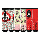 3-Pack Emily Bamboo Crew Print Socks
